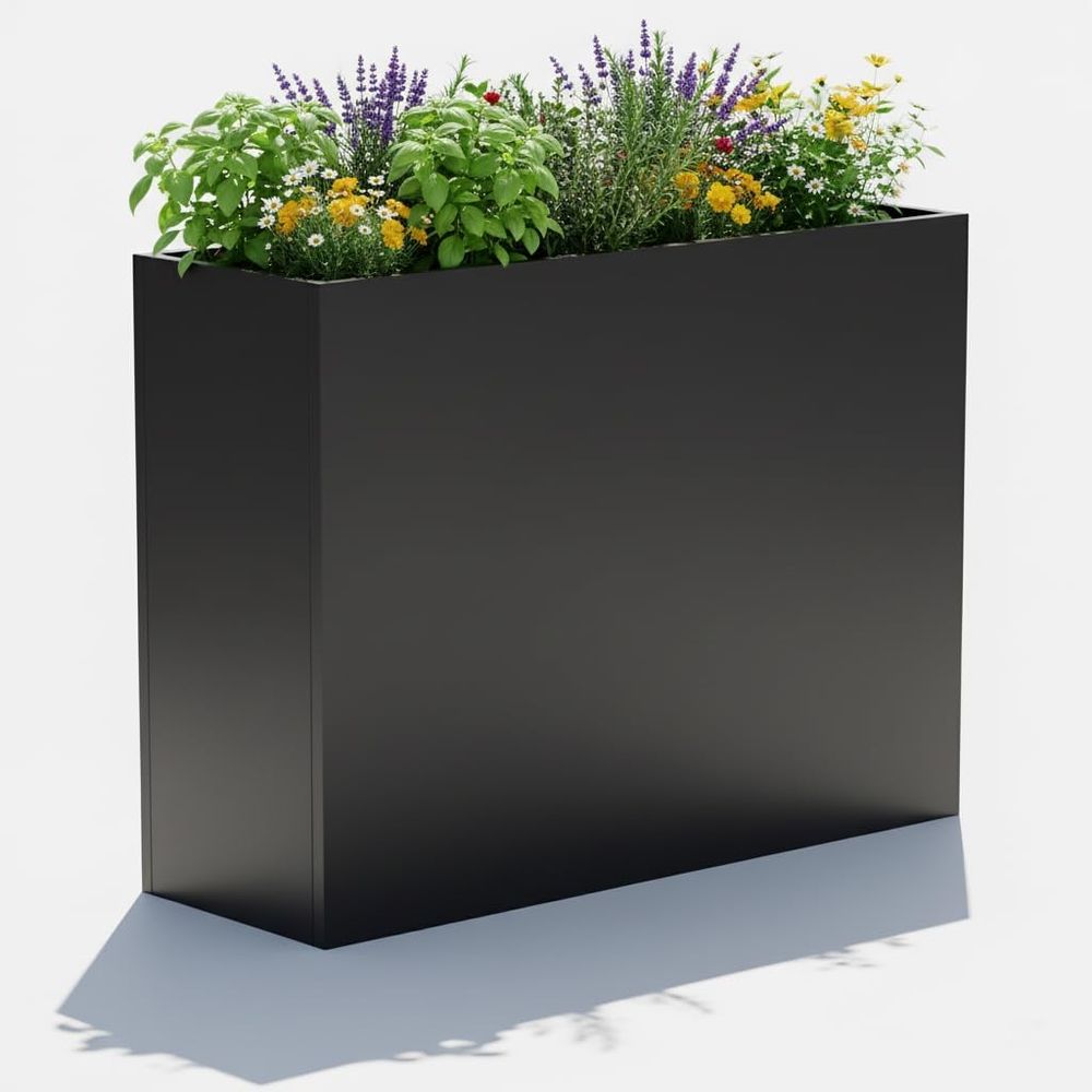Plants X - Jardinera Metálica Grande para Exteriores, 38L